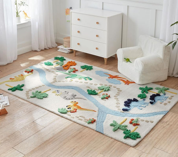 Playmat Carpet 3D Educational Unicorn Castle Rug Soft Educational Activity Mat Area Rug Educational Gift Idea for Games Room Kidsroom Playroom