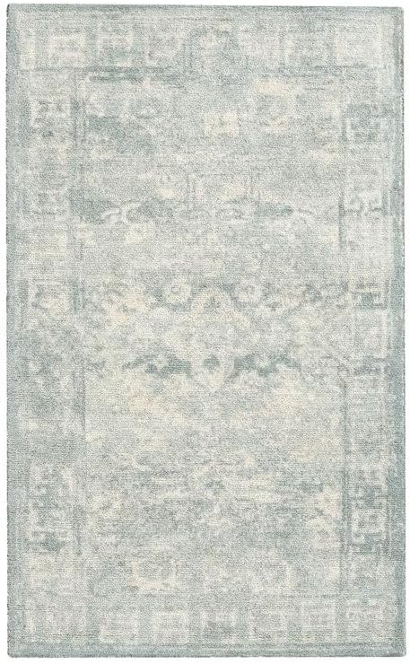 ODETTE RUGS Hand-Tufted Area Rug Soft Wool Vintage Rugs Durable Large Floor Vintage Print Pattern Non-Slip Carpet for Home Decor High Traffic Areas Living Room Dining Room Bedroom