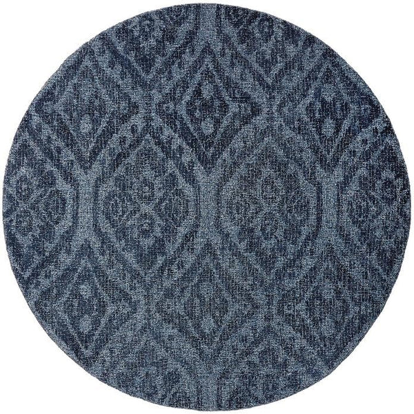 Circular Design Rectangular Abstract Area Rug (Wine)