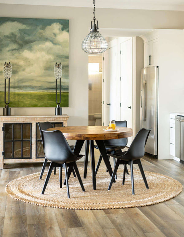 Round Rustic Farmhouse Jute Rug
