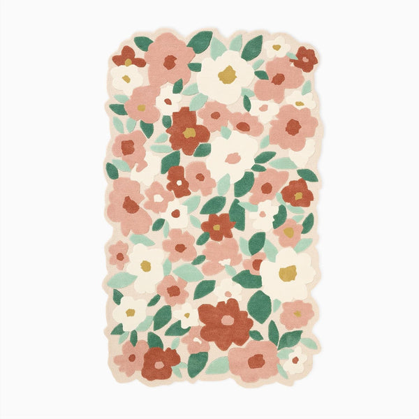 Flower Garden Design Floral Area Rug