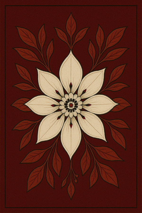 Hand-Tufted Brown Floral Print Wool Rug Soft Carpet Rugs , Living Room rugs