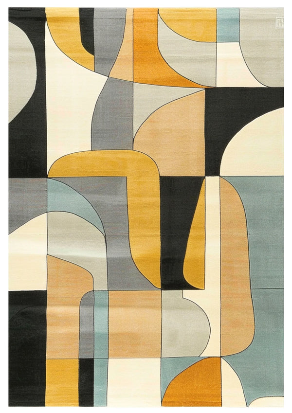 Wool Handtufted - Retroflux Wool Rug Soft  Carpet, Living Room rugs