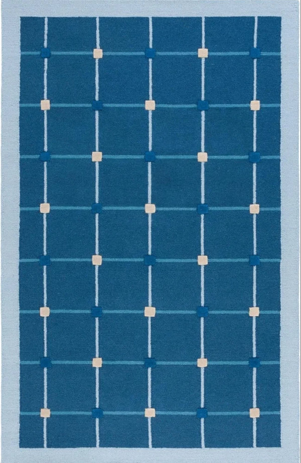 Handmade Genre Solenne Checkered , Soft Wool  Rugs  Carpet